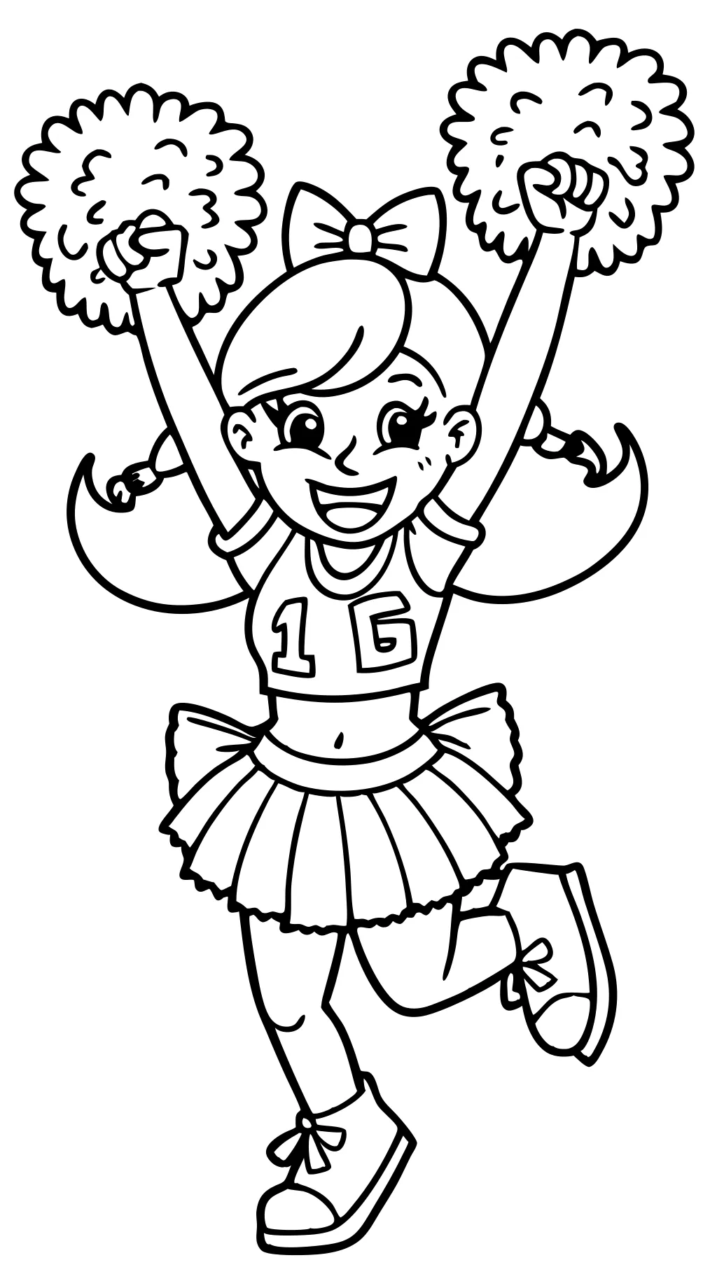 coloring pages for cheerleading